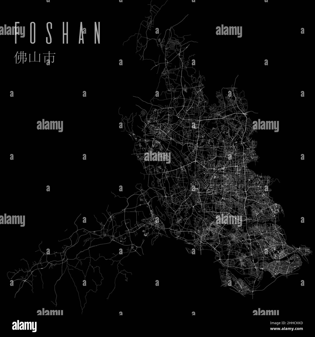 Map of foshan Black and White Stock Photos & Images Alamy