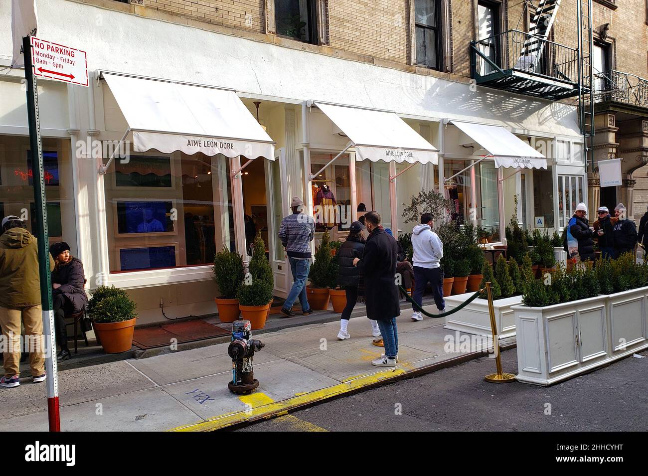 General View of the store Aime Leon Dore on Mulberry Street in Soho, New  York on January 23, 2022. French luxury giant LVMH has taken a minority  stake in the New York-based