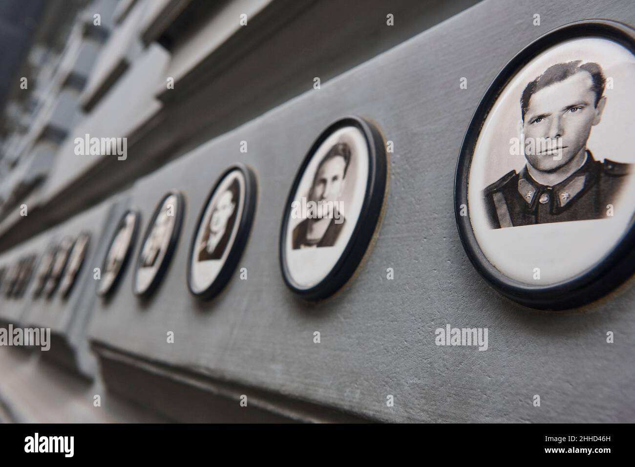 Budapest memorial. Victims of nazism and comunism in Hungary. Terror Stock Photo