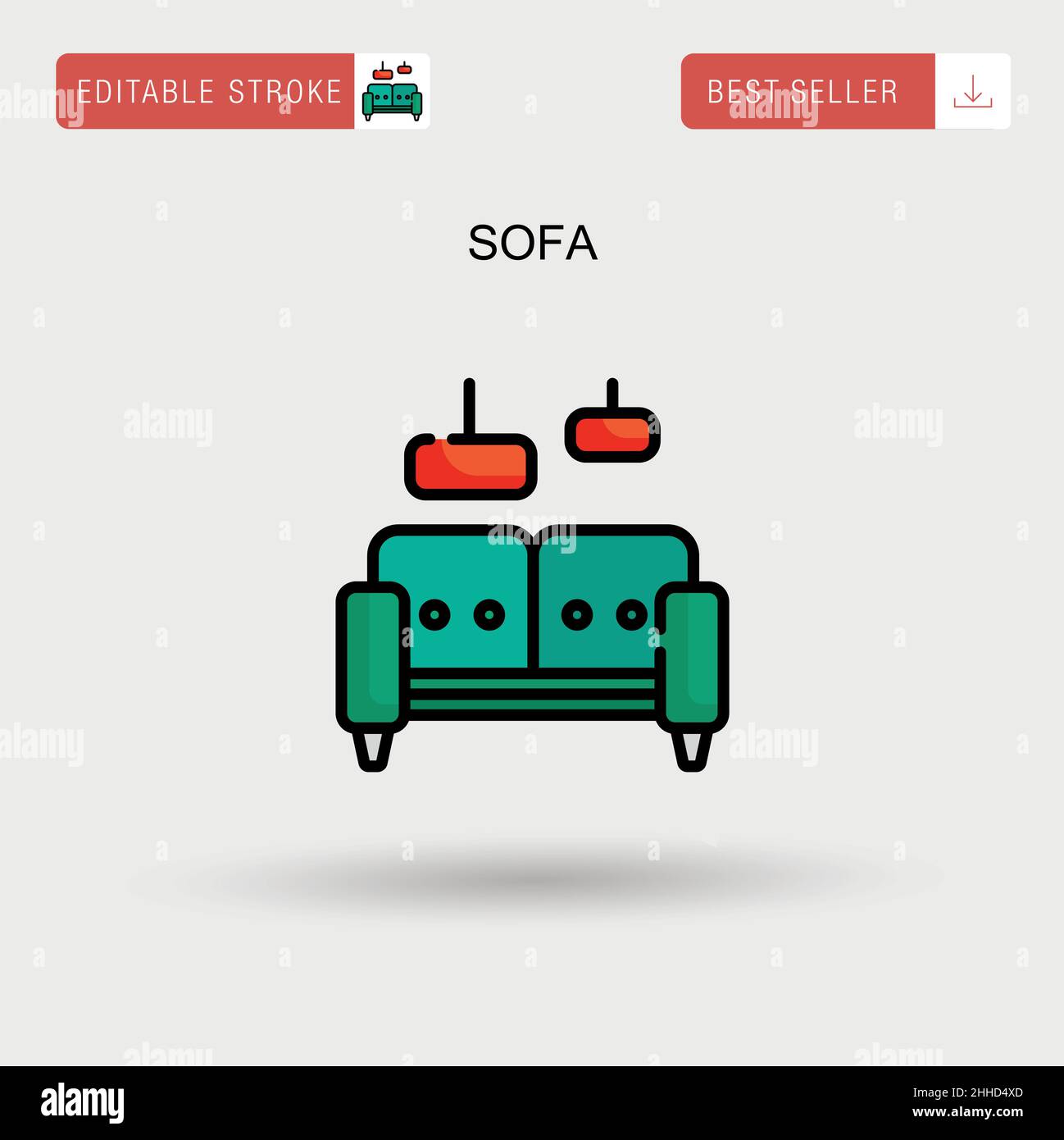 Sofa Simple vector icon Stock Vector Image & Art - Alamy