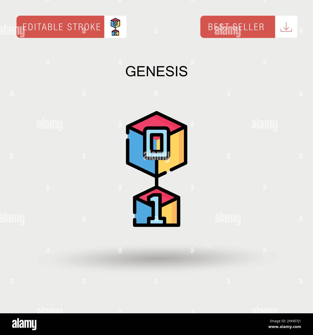 Genesis Simple vector icon. Stock Vector