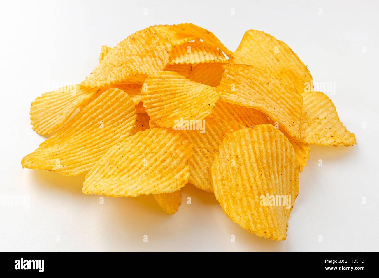 Potato snack. Potato Chips Seasoned with Pepper. Crunchy salty potato