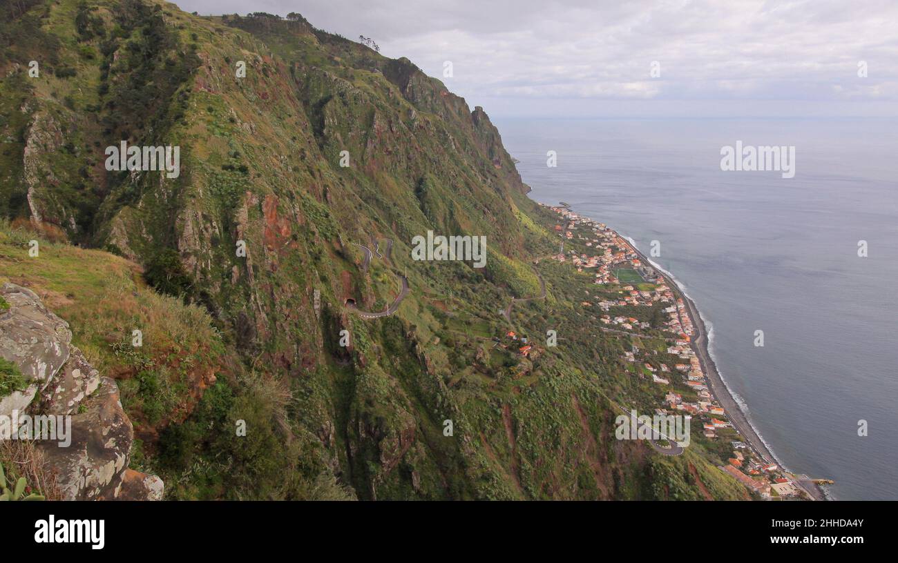 View of Paul do Mar from Faja da Ovelha in Madeira,Portugal,Europe Stock  Photo - Alamy