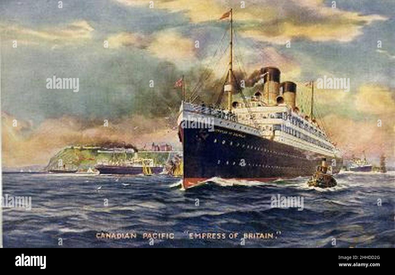 SS Empress of Britain pre-1924. Stock Photo