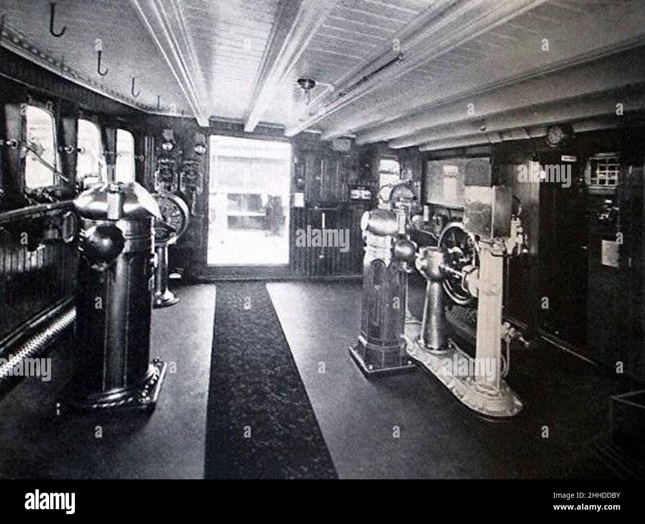 Ss Pilot SS Kronprinzessin Cecilie's Pilot House 1910 Stock Photo - Alamy