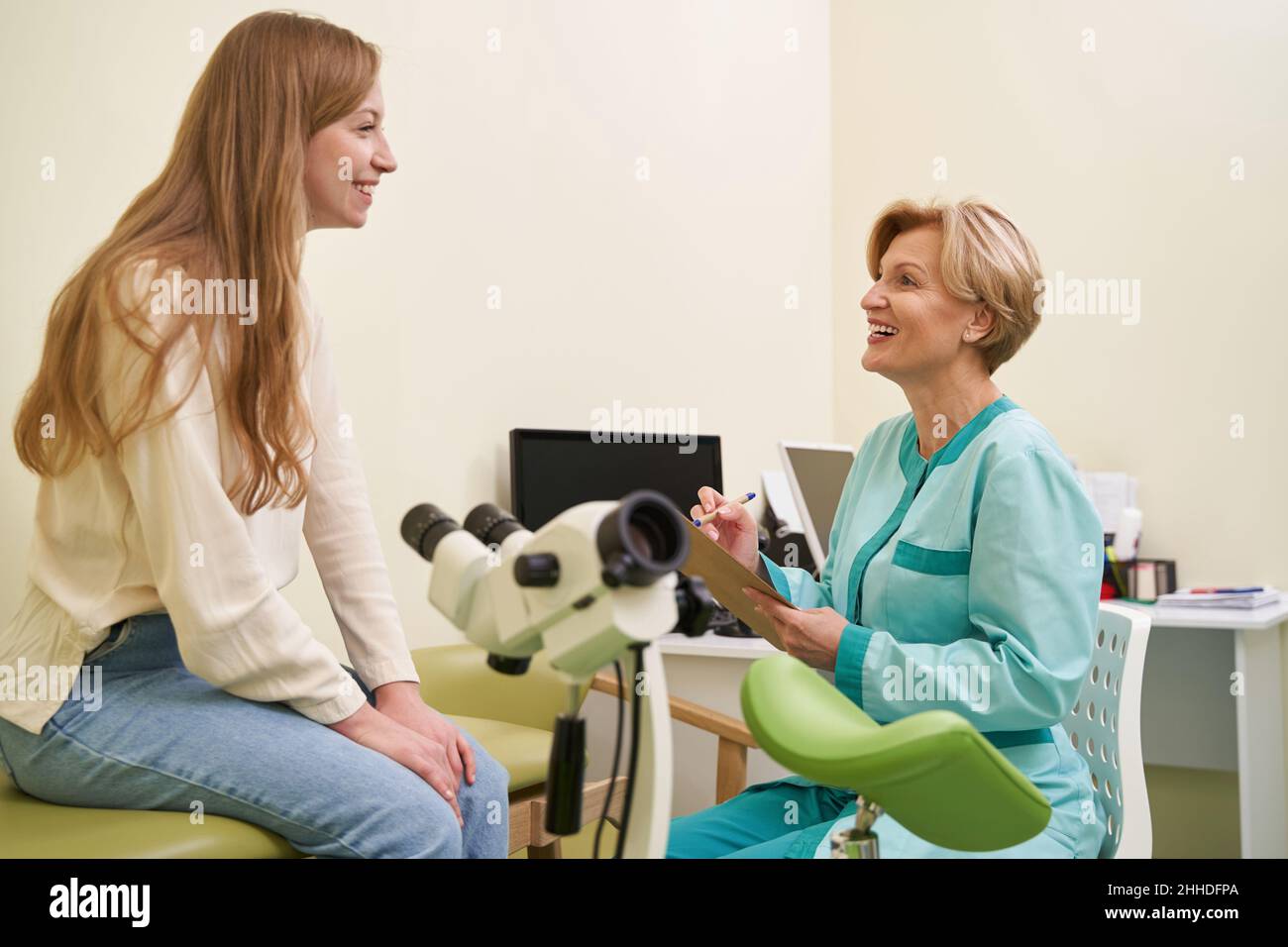 Doctor delighted treatment hi-res stock photography and images - Alamy