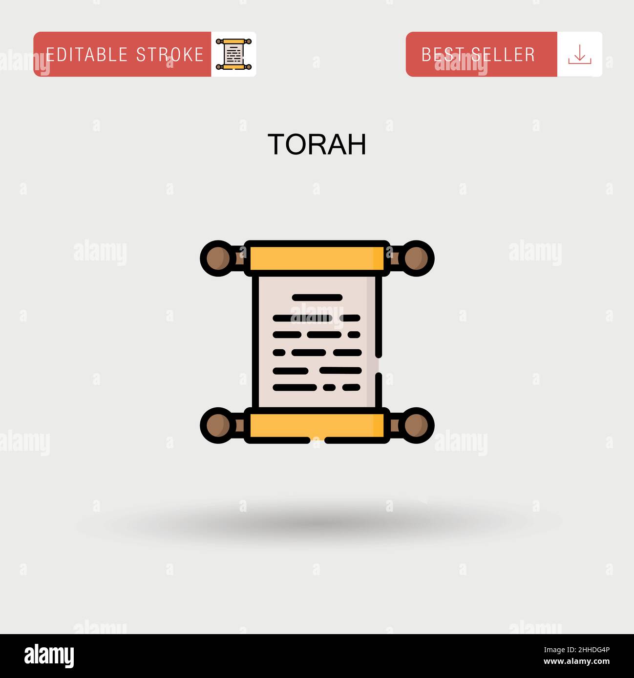 Torah Simple vector icon. Stock Vector
