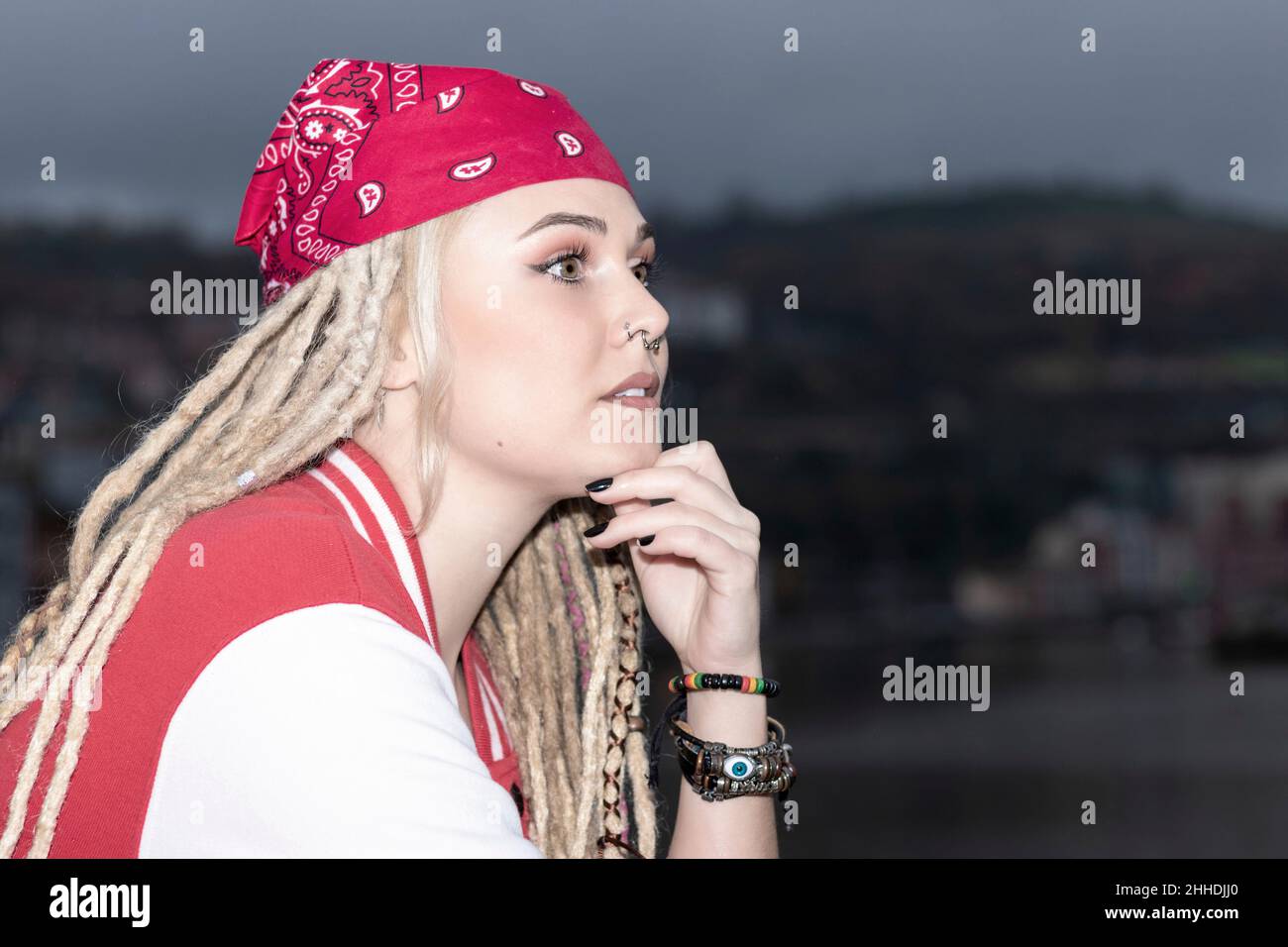 Pretty long dreadlocks hi-res stock photography and images - Alamy