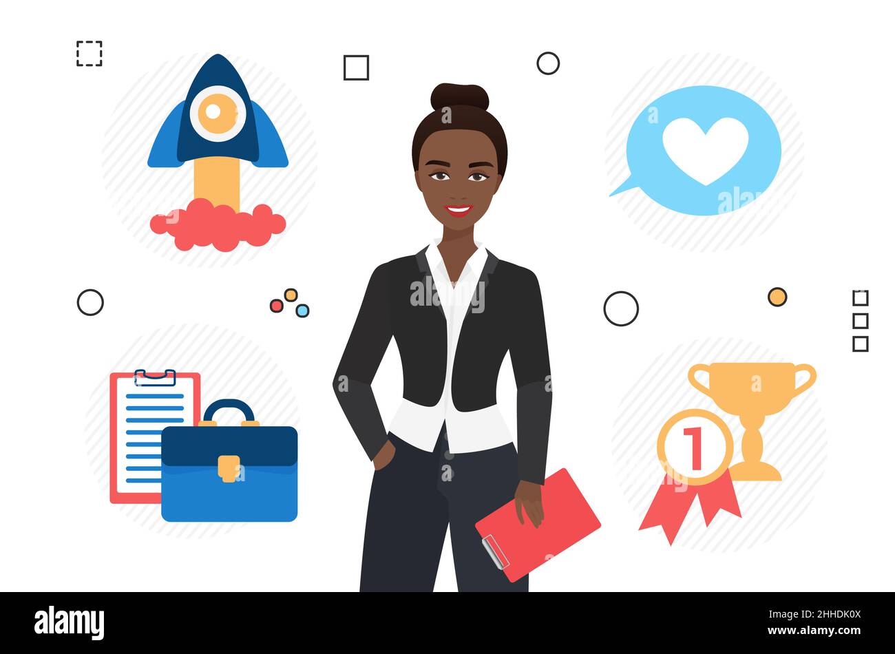 Successful and great business board management leader. Awarded chief executive officer company manager Stock Vector
