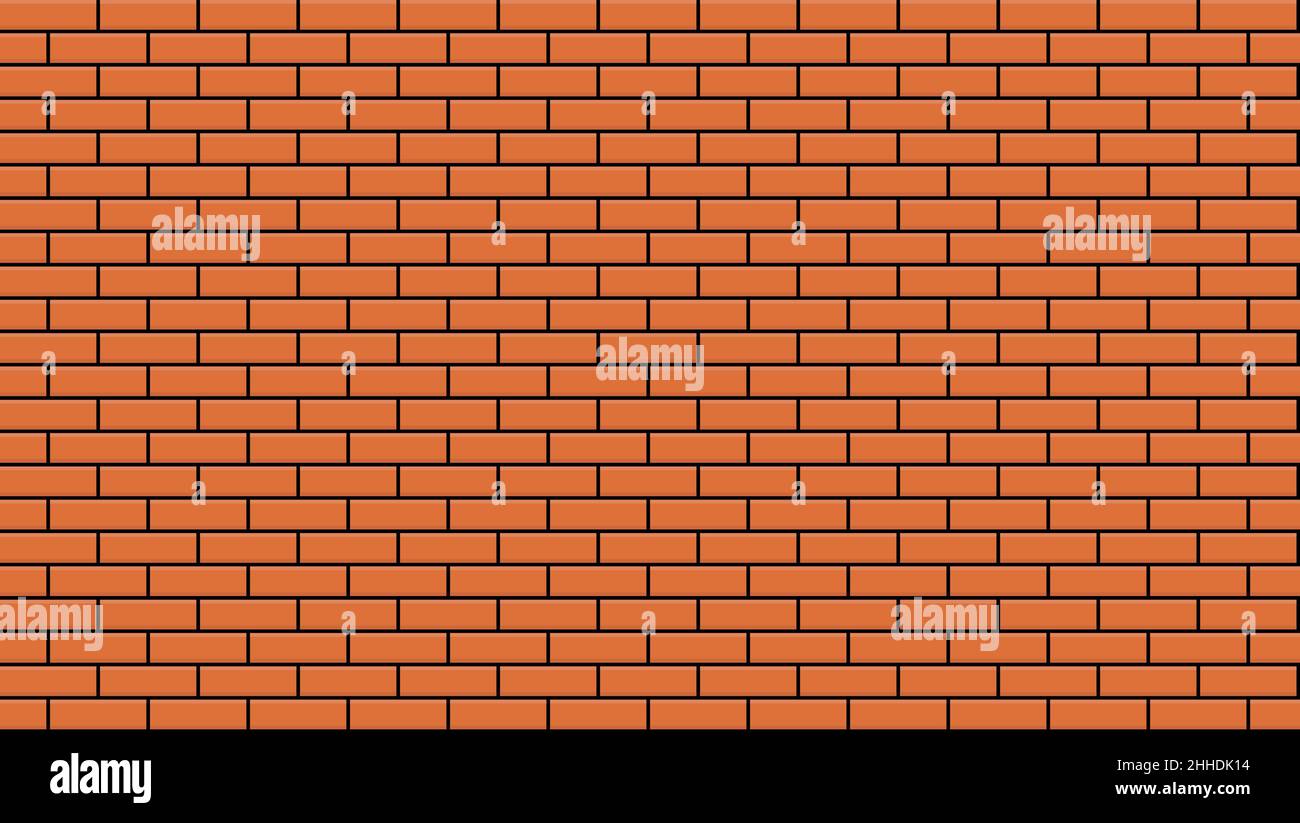 Brick wall seamless background. Vector textured pattern illustration ...