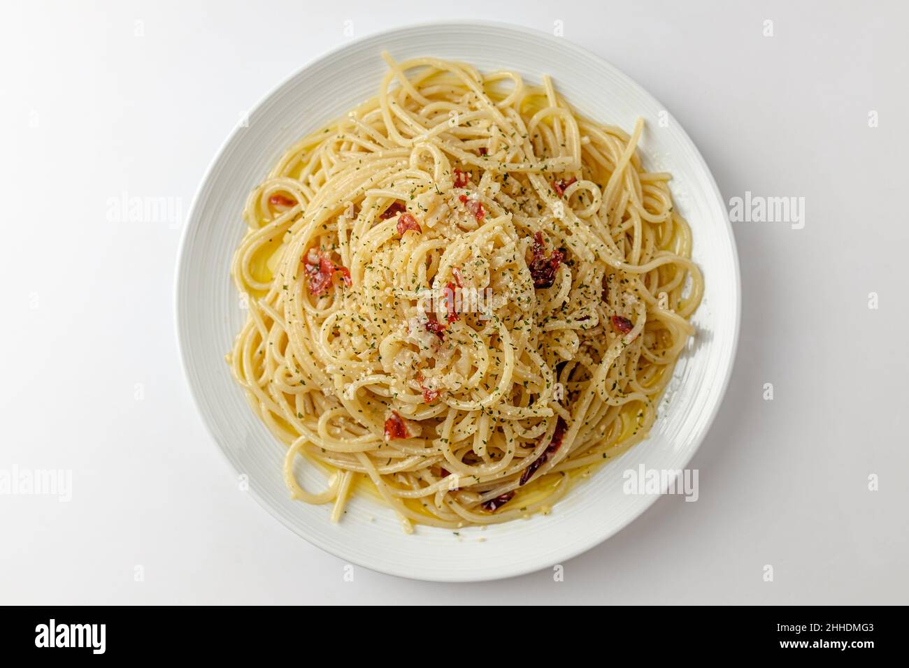 alio olio on a white background Stock Photo