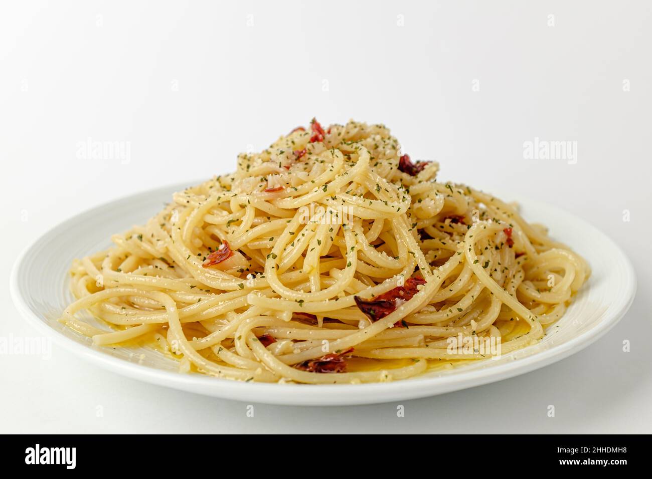alio olio on a white background Stock Photo