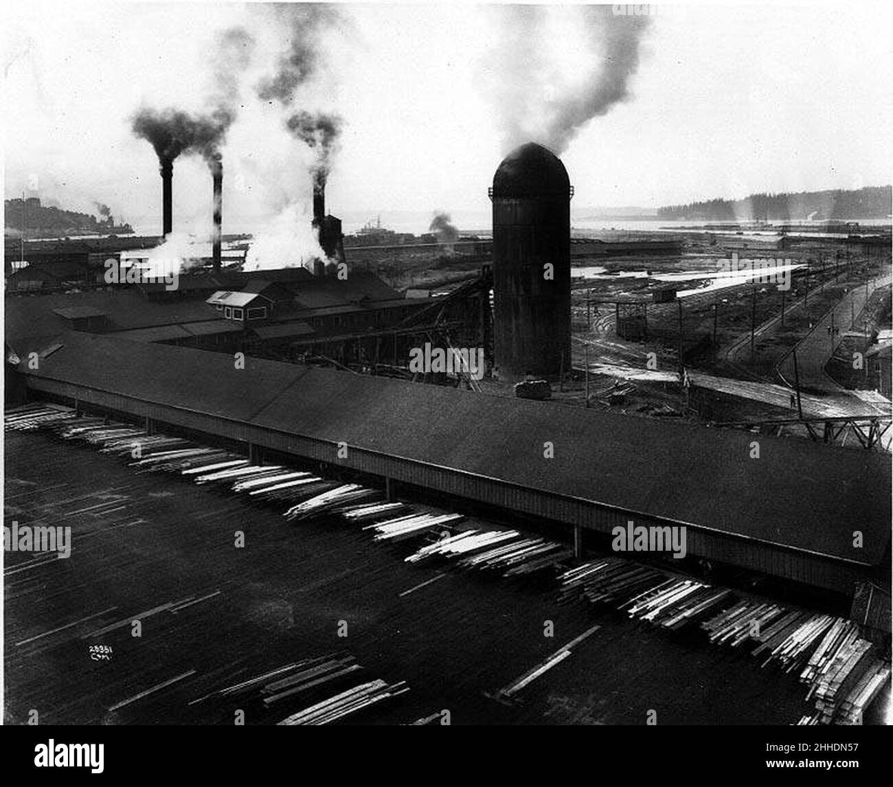 St Paul and Lumber Co mill and yards, Stock Photo Alamy