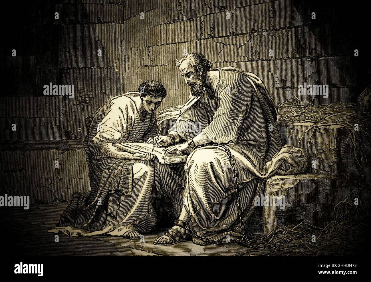 St paul in prison stock photo alamy