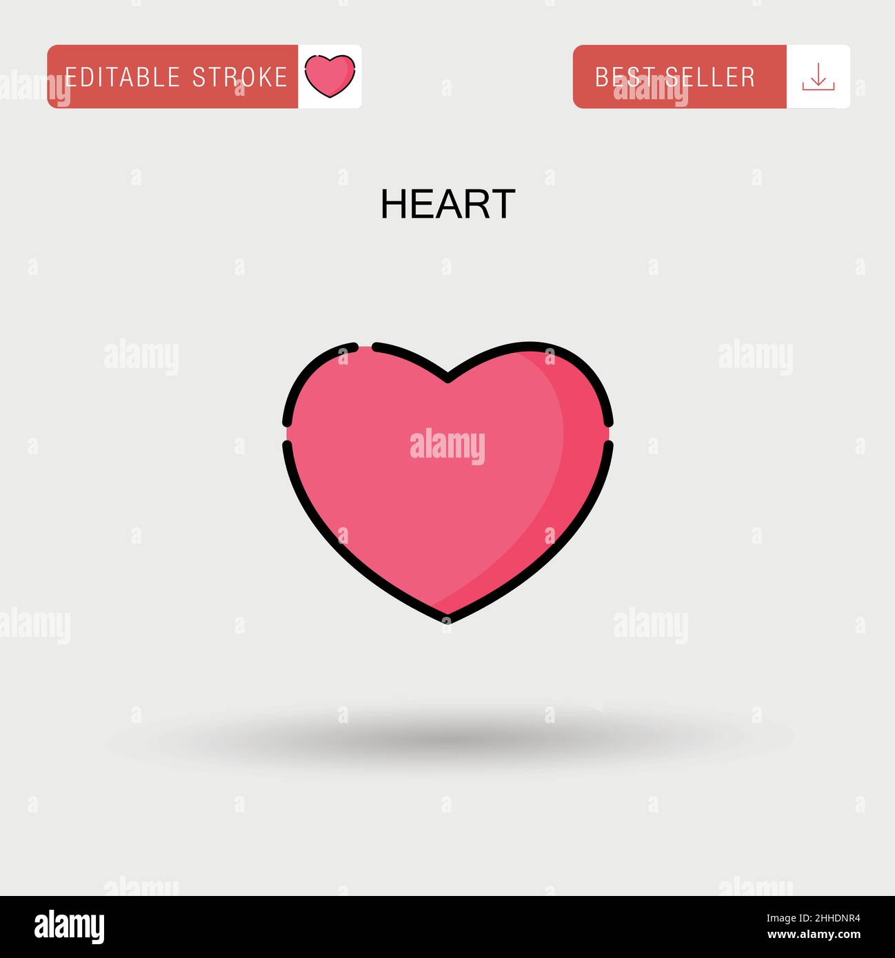 Heart Simple vector icon Stock Vector Image & Art - Alamy