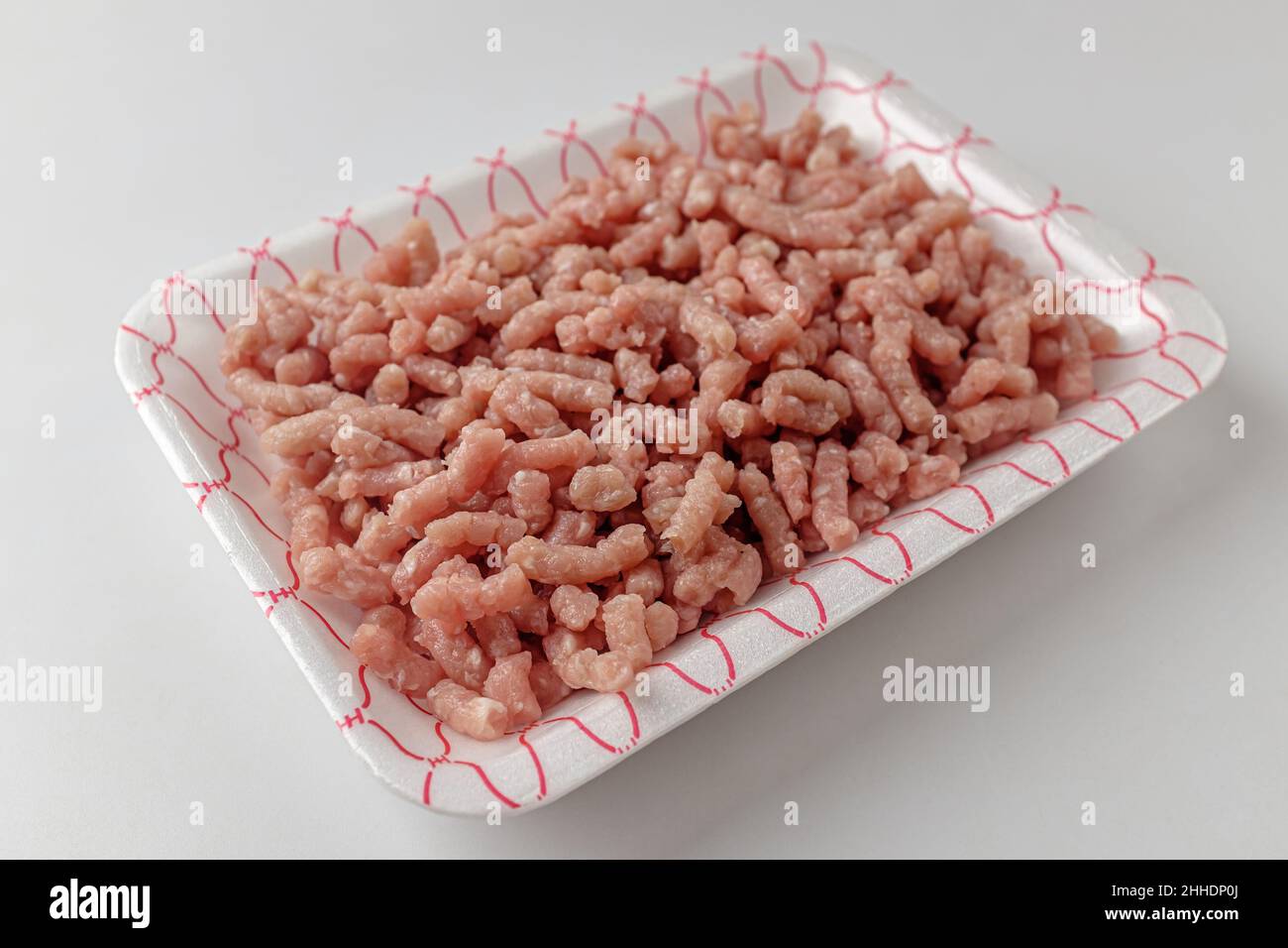 minced meat on a white background Stock Photo
