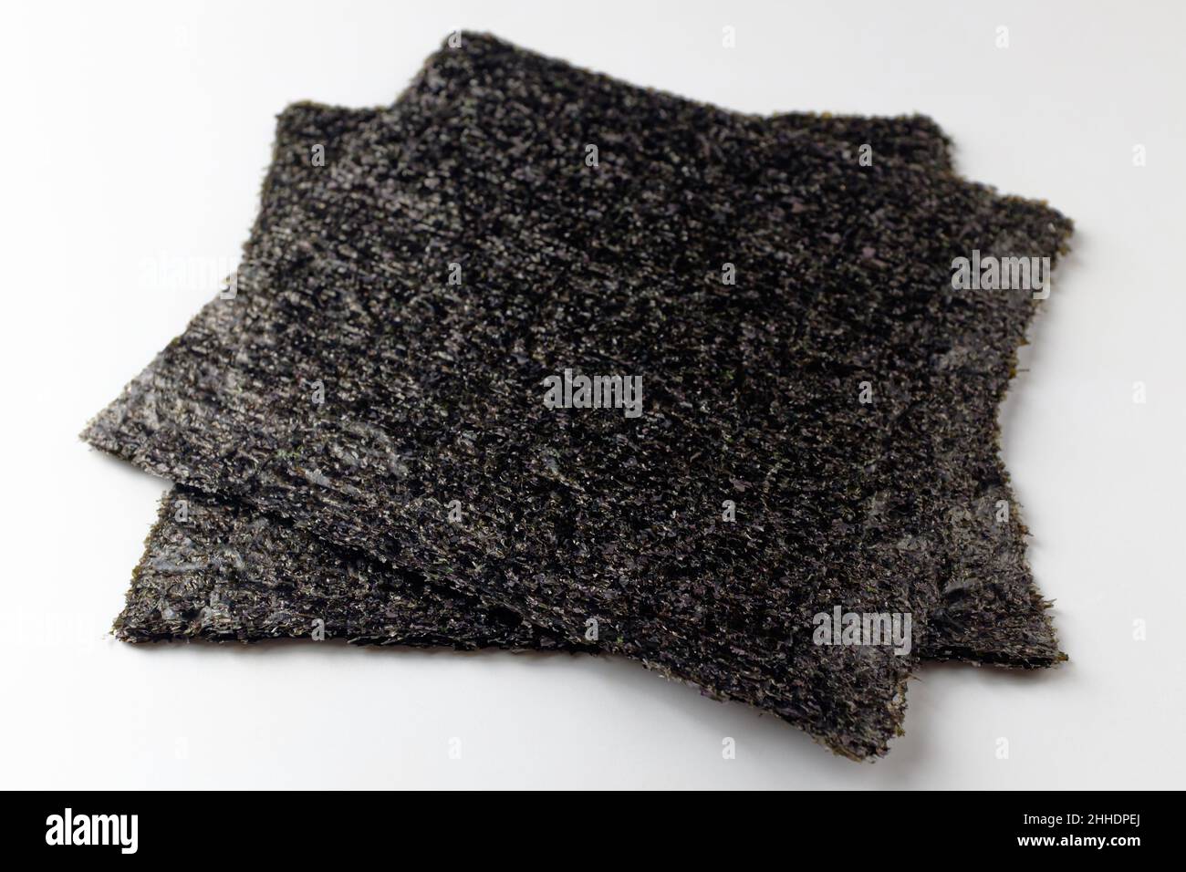 Dried seaweed. Seaweed seasoned with salt. Grilled seaweed Stock Photo
