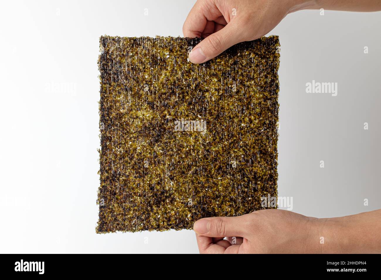 Dried seaweed. Seaweed seasoned with salt. Grilled seaweed Stock Photo