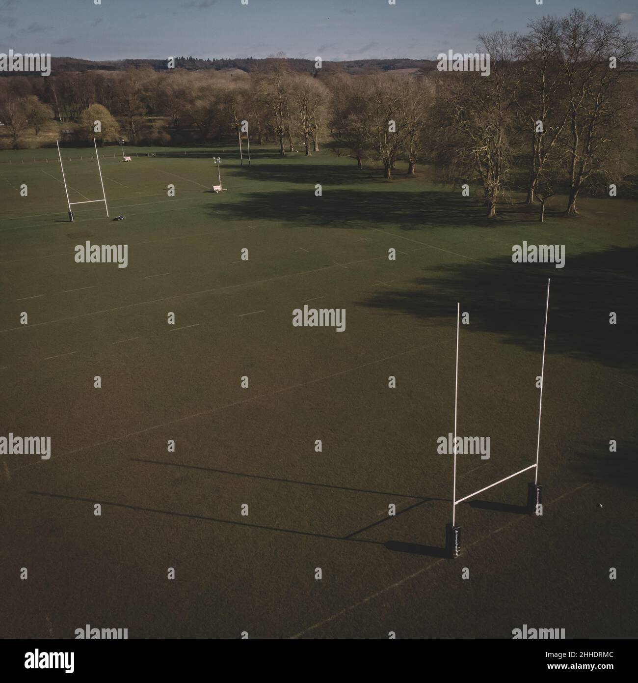 General view of rugby pitches from a drone Stock Photo - Alamy