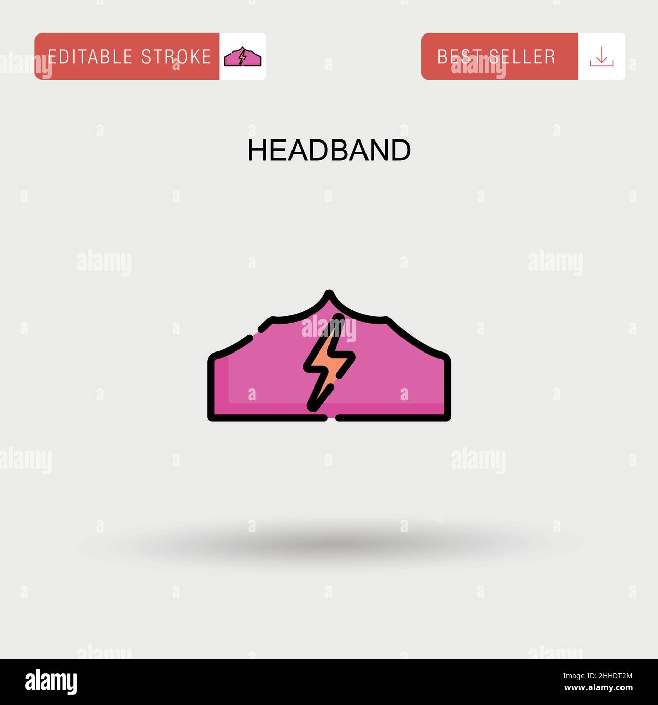 Headband Simple vector icon. Stock Vector