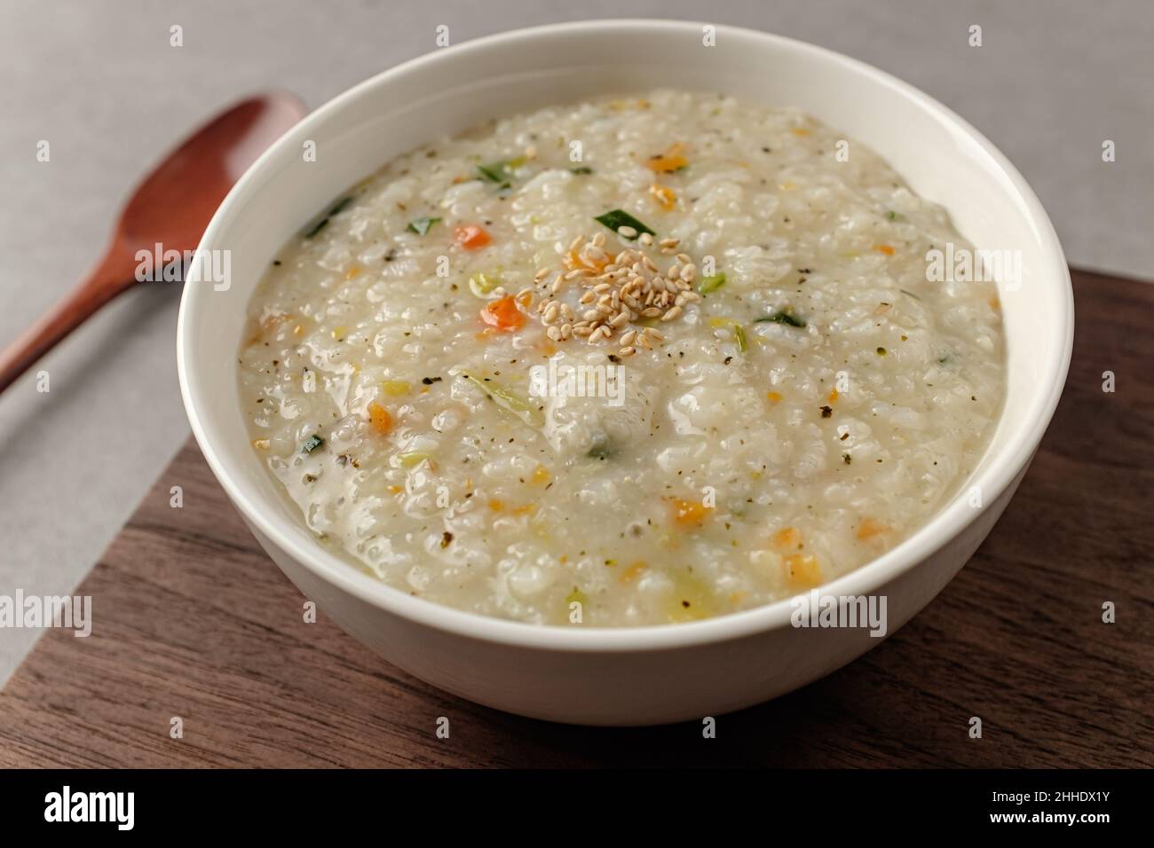 Vegetable porridge made by boiling vegetables and rice Stock Photo Alamy
