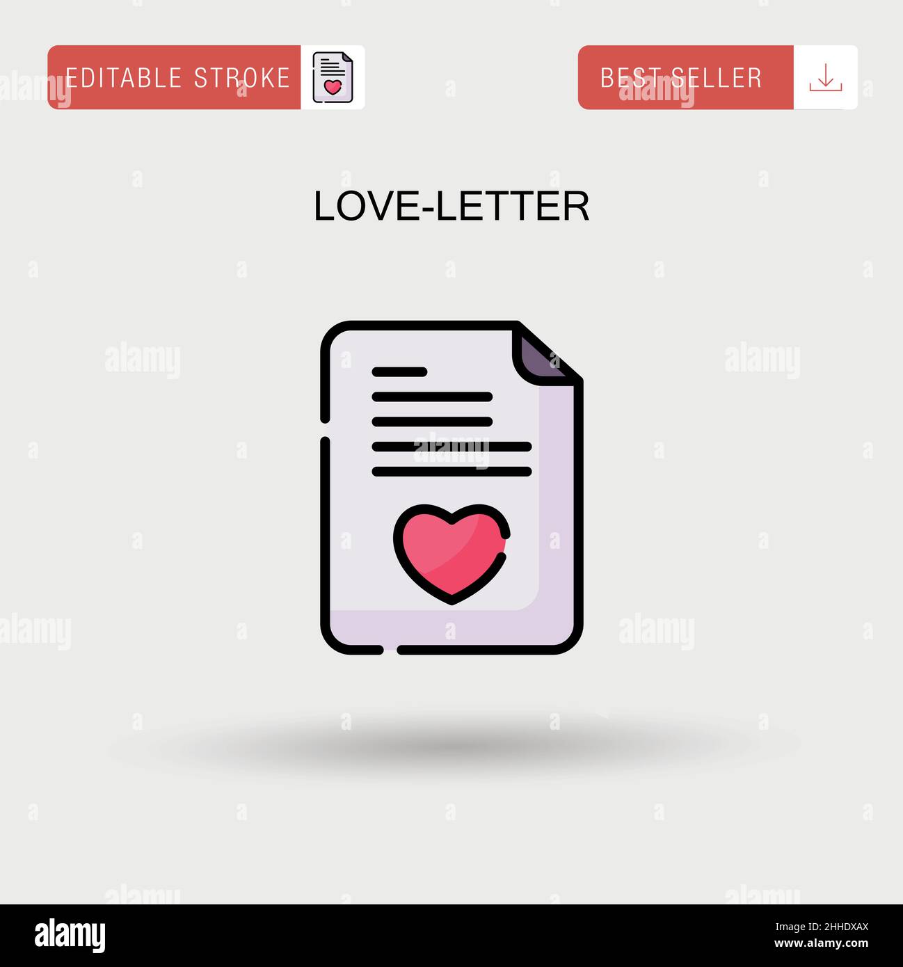Loveletter Simple vector icon Stock Vector Image & Art Alamy