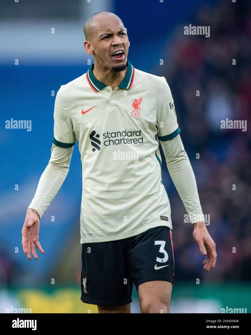 LONDON, ENGLAND - JANUARY 23: Fabinho during the Premier League match between Crystal Palace and Liverpool at Selhurst Park on January 23, 2022 in Lon Stock Photo