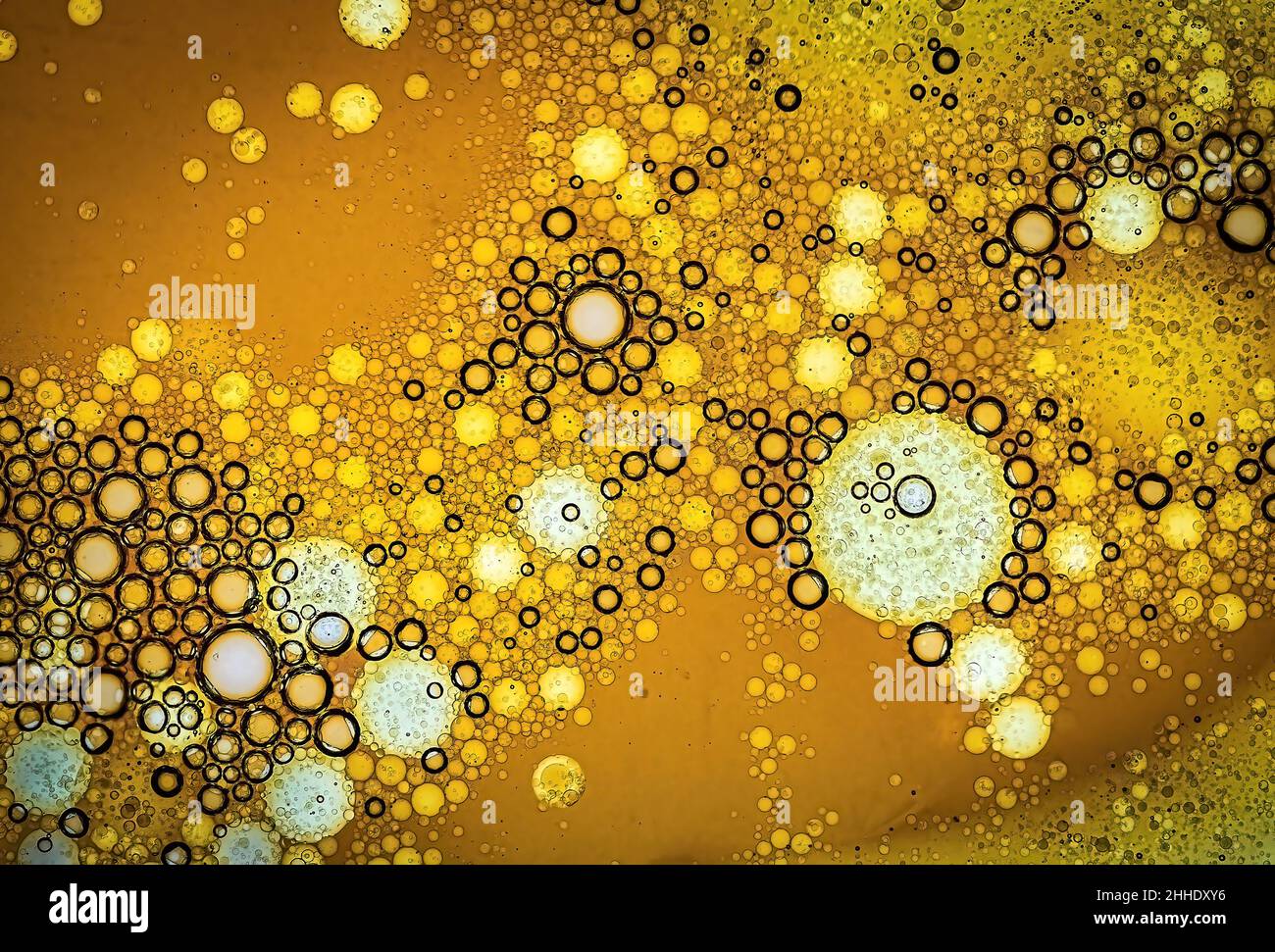 Golden Brown Bubbles in Liquid Stock Photo Alamy