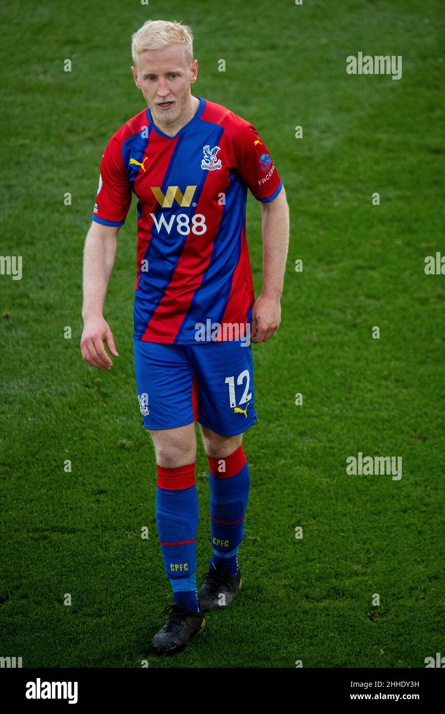 LONDON, ENGLAND - JANUARY 23: Will Hughes during the Premier League match between Crystal Palace and Liverpool at Selhurst Park on January 23, 2022 in Stock Photo