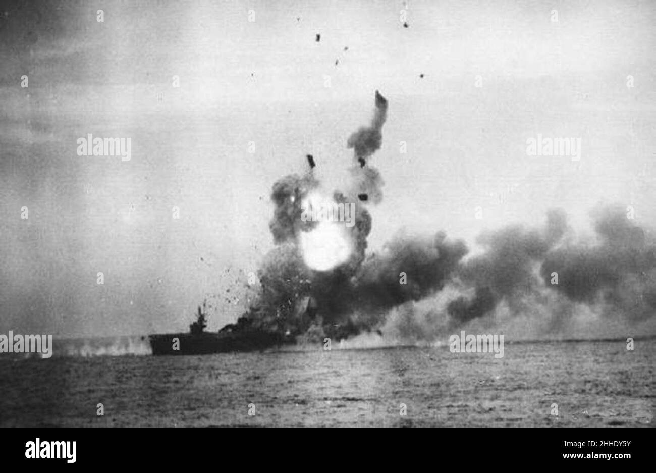 St. Lo First Kamikaze attack sl1a. Stock Photo