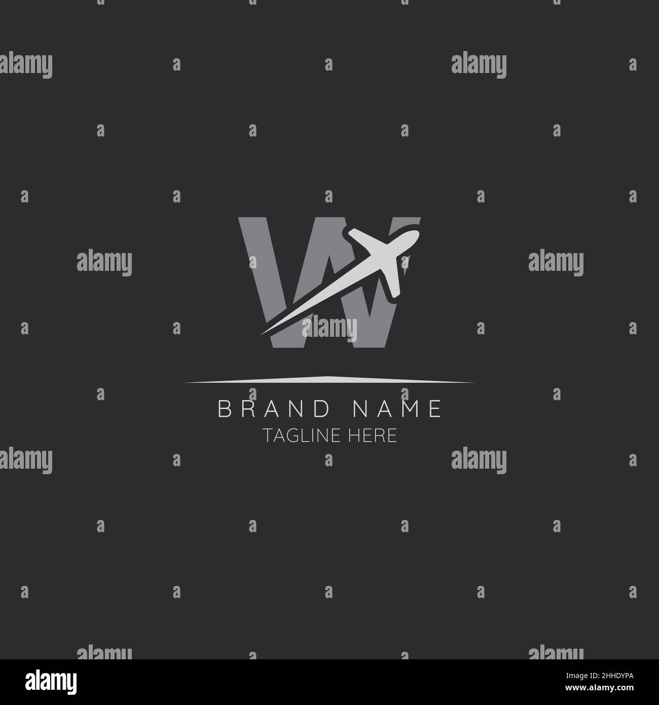 Initial letter W logo design incorporated plane. Minimalist and modern ...