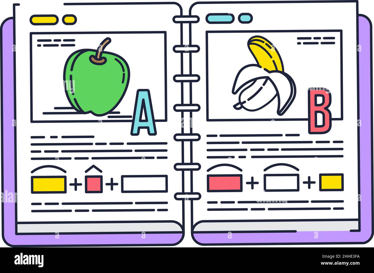 Abc learning reading and writing study vector icon Stock Vector Image