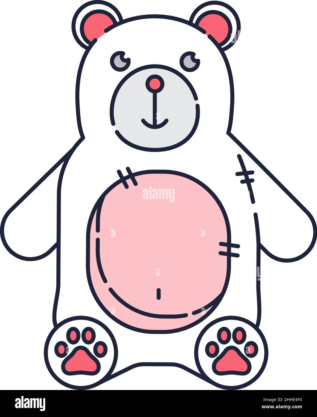 Teddy bear toy icon plush toy vector isolated Stock Vector Image & Art ...