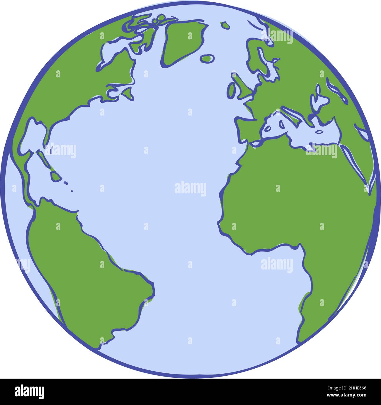 Map Of Portugal On Political Globe With Watery Oceans And Embossed