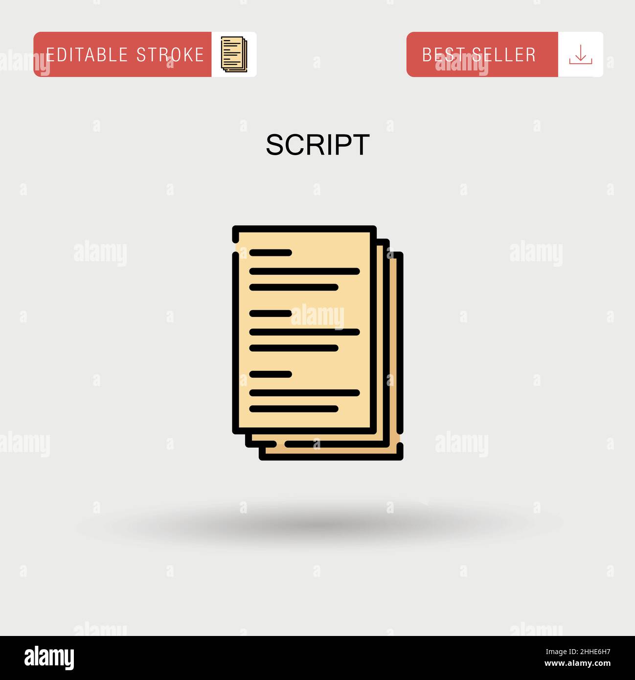 Script Simple vector icon Stock Vector Image & Art - Alamy