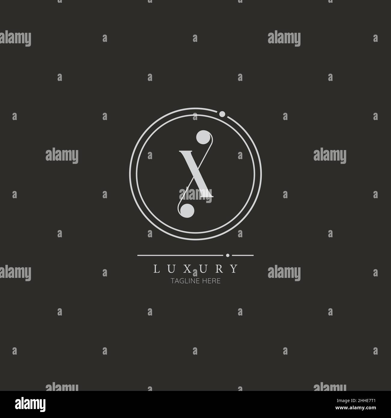 Luxury initial letter X Business Logo Design Alphabet Icon Vector Symbol. Elegant modern minimal logo template. Stock Vector