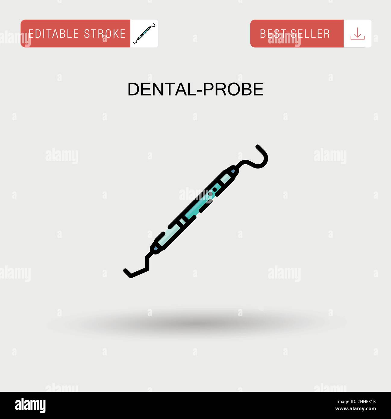 Dentalprobe Simple vector icon Stock Vector Image & Art Alamy