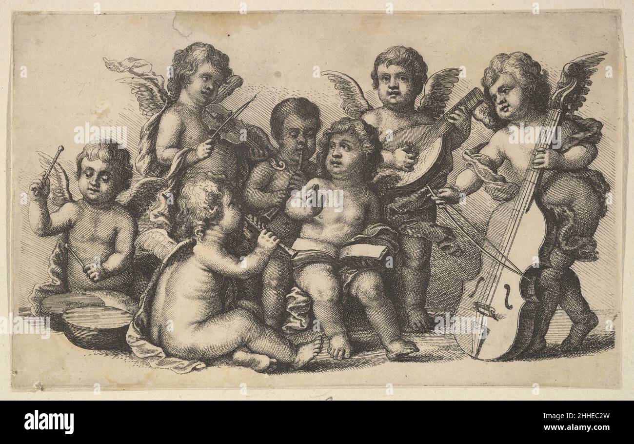 Concert of cherubs on Earth 1646 Wenceslaus Hollar Bohemian Seven