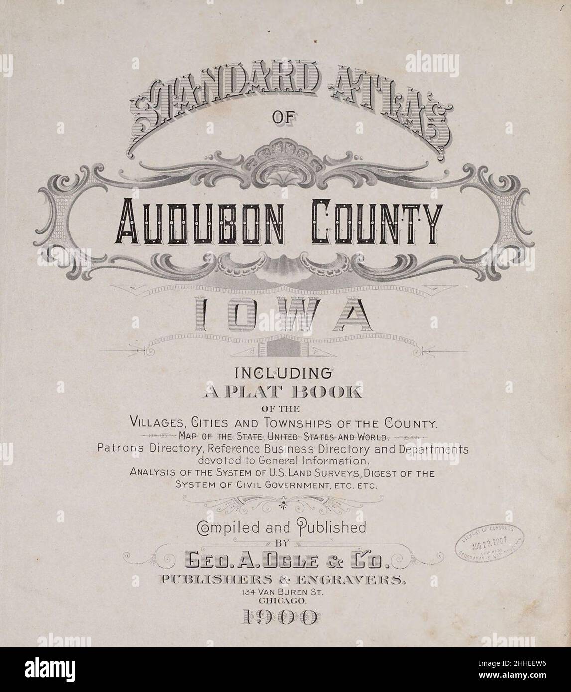 Standard atlas of Audubon County, Iowa including a plat book of the