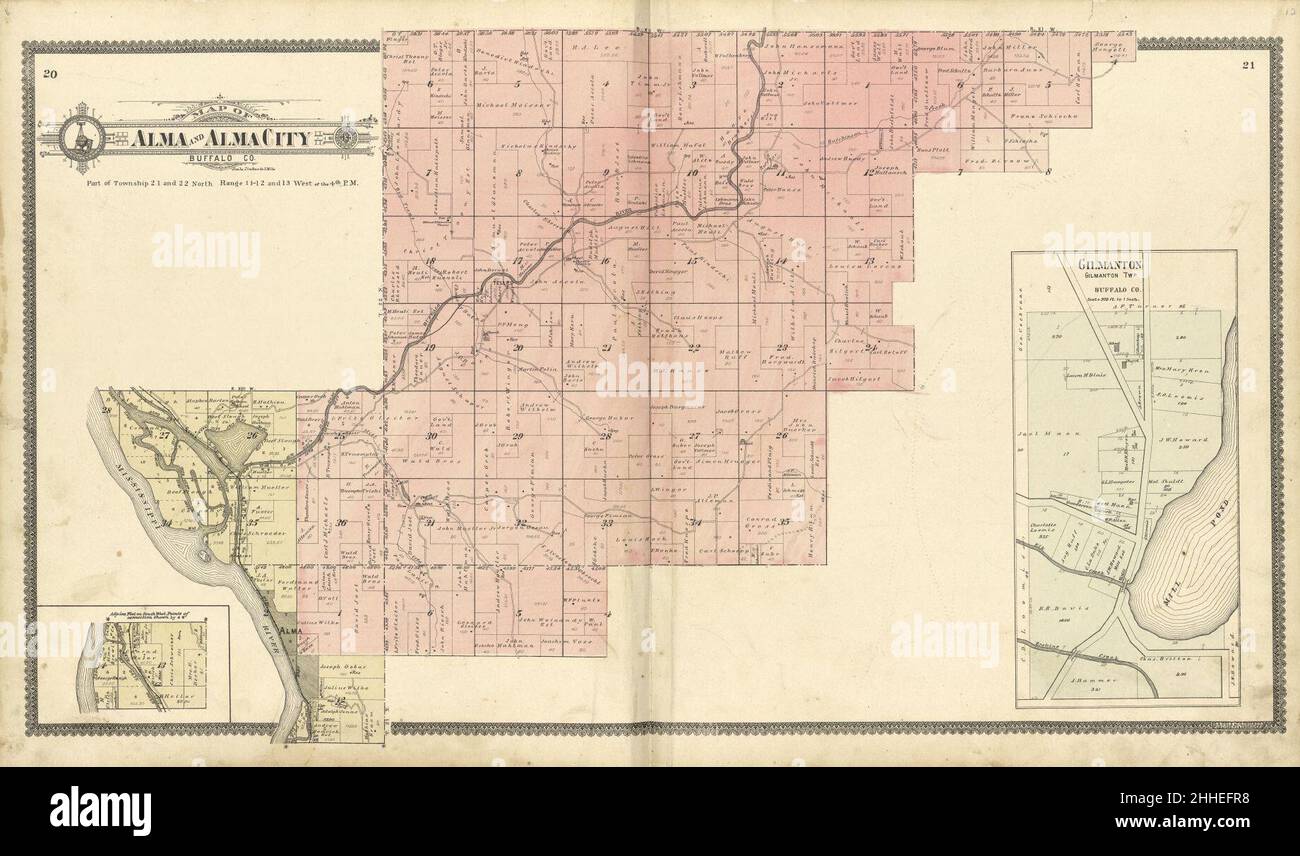 Pepin County Plat Map Page 27 - Buffalo Map High Resolution Stock Photography And Images - Alamy