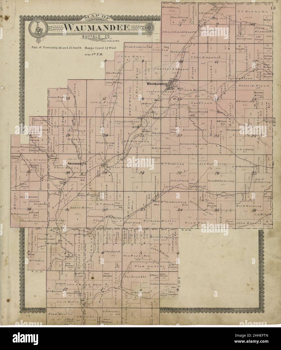 Standard atlas of Buffalo and Pepin counties, Wisconsin including a