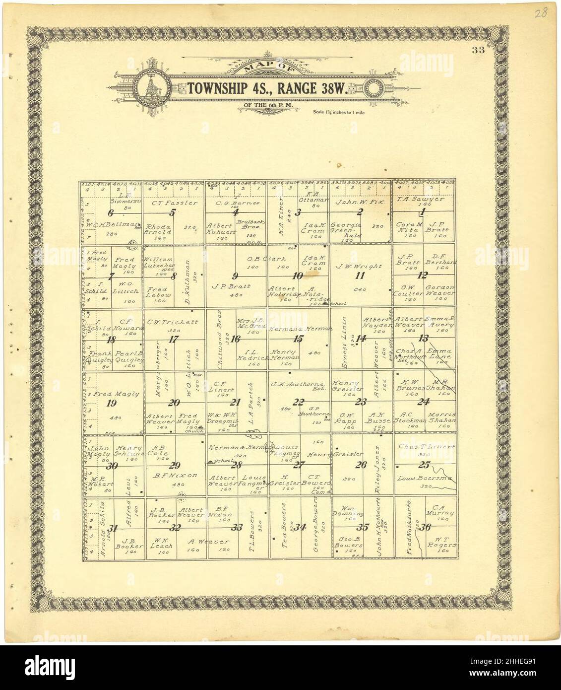 Standard atlas of Cheyenne County, Kansas including a plat book of the villages, cities and