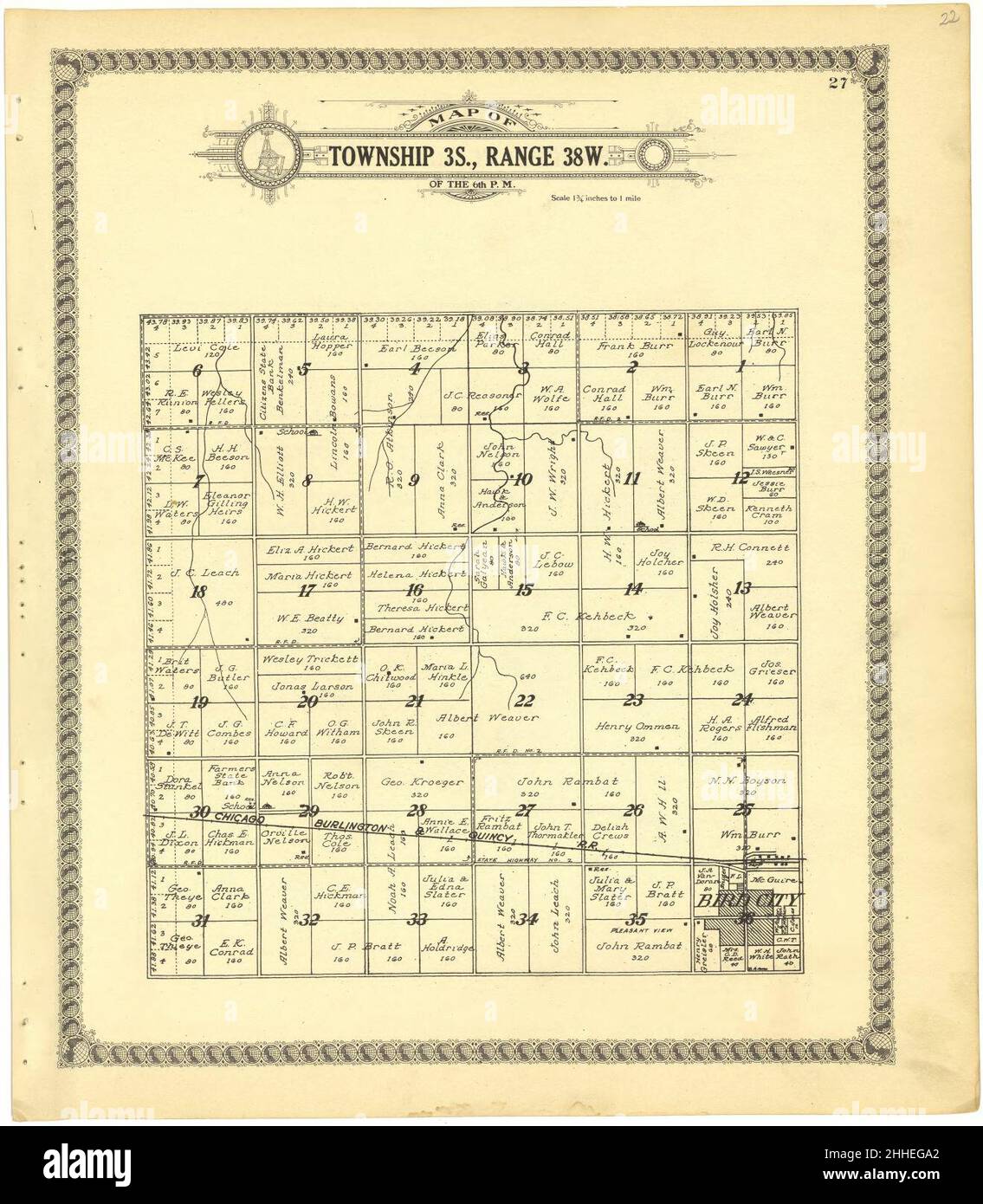 Standard atlas of Cheyenne County, Kansas including a plat book of the villages, cities and