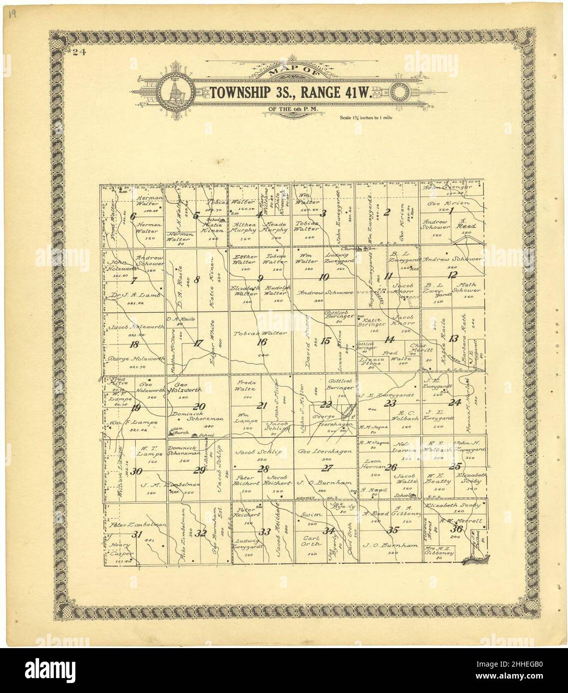Standard atlas of Cheyenne County, Kansas including a plat book of the villages, cities and