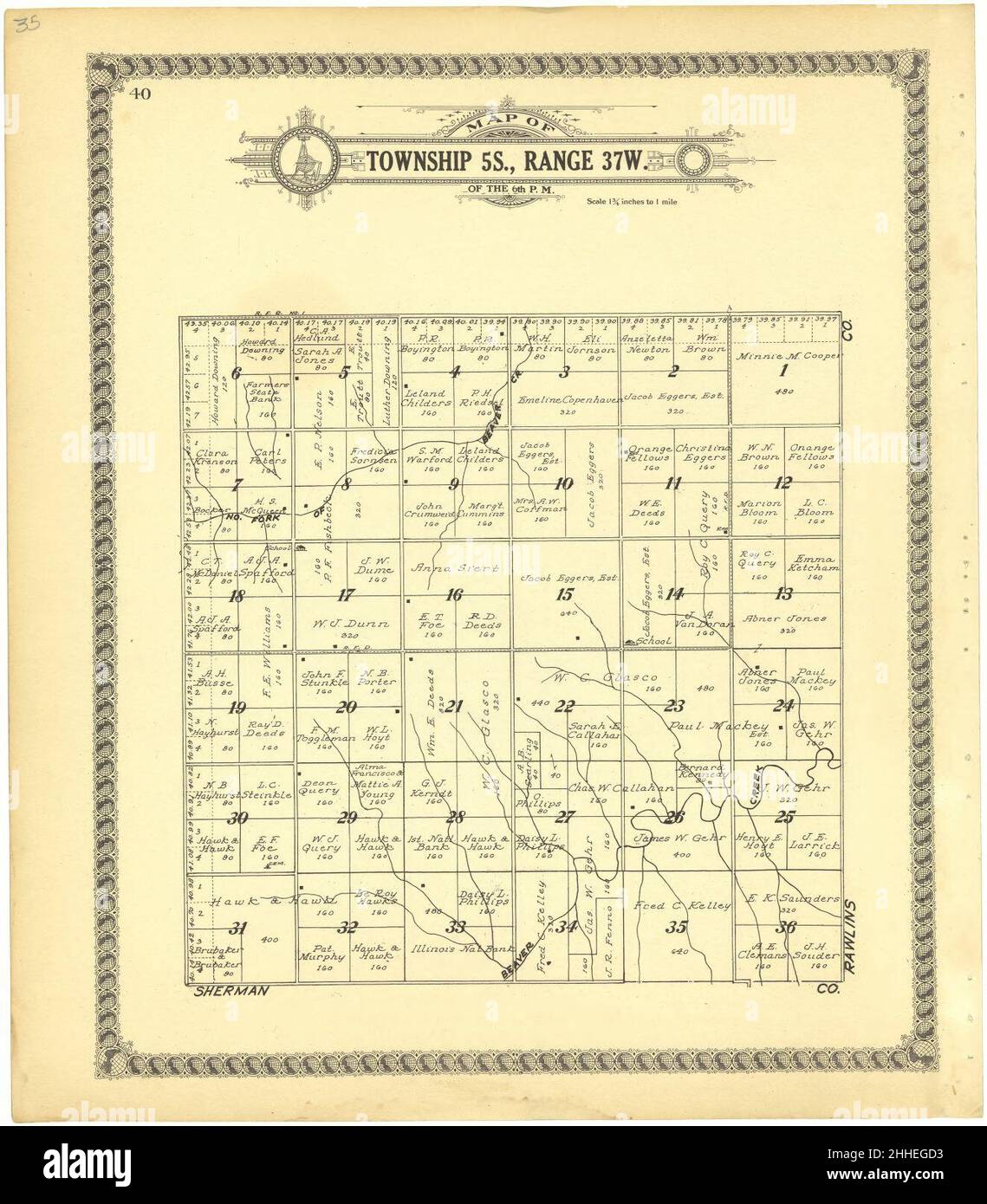 Standard atlas of Cheyenne County, Kansas including a plat book of the villages, cities and