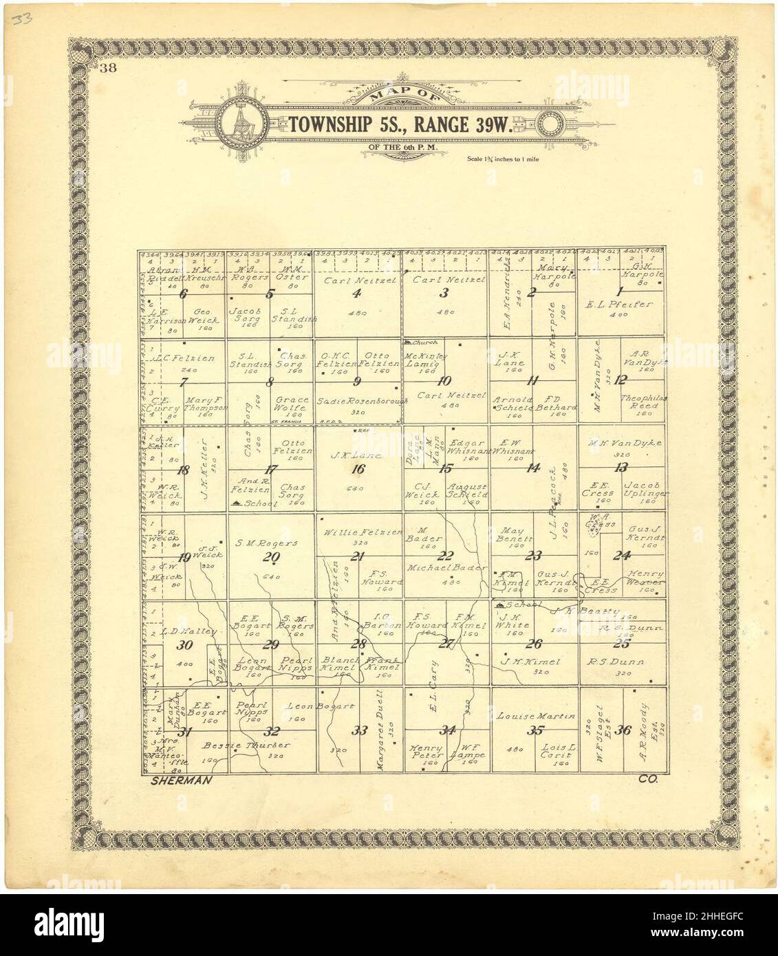 Standard atlas of Cheyenne County, Kansas including a plat book of the villages, cities and