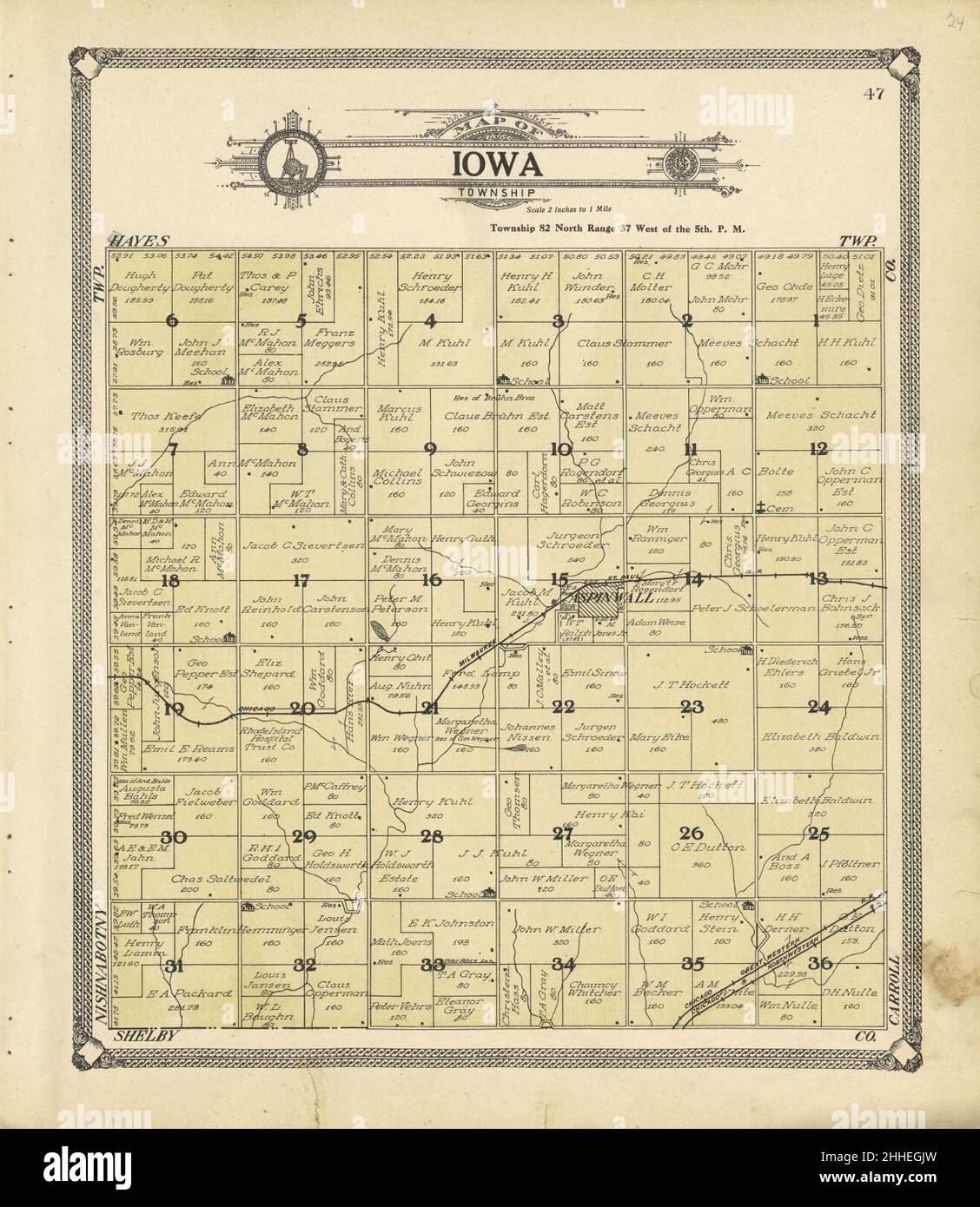Standard atlas of Crawford County, Iowa including a plat book of the
