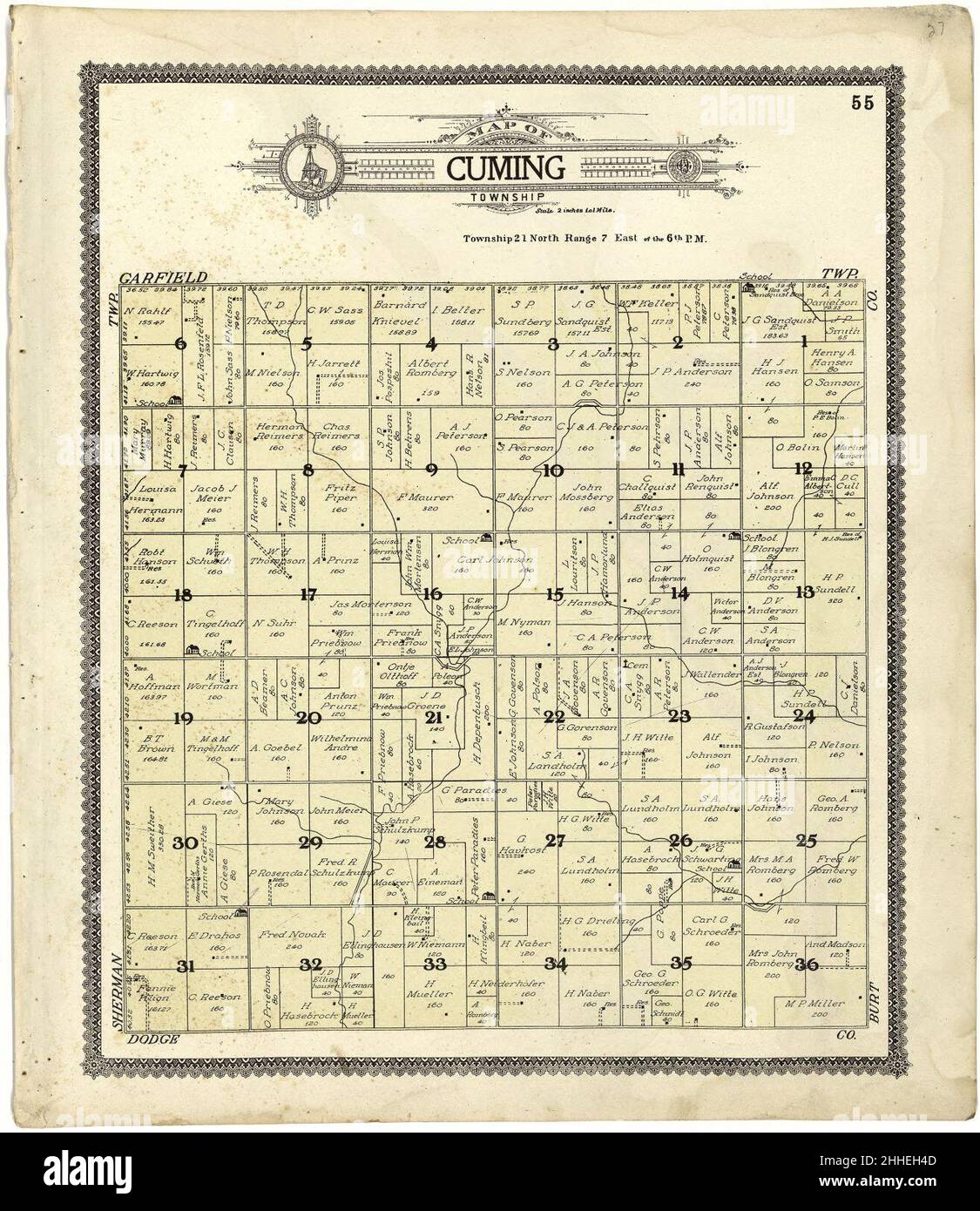 Standard atlas of Cuming County, Nebraska - including a plat book of ...