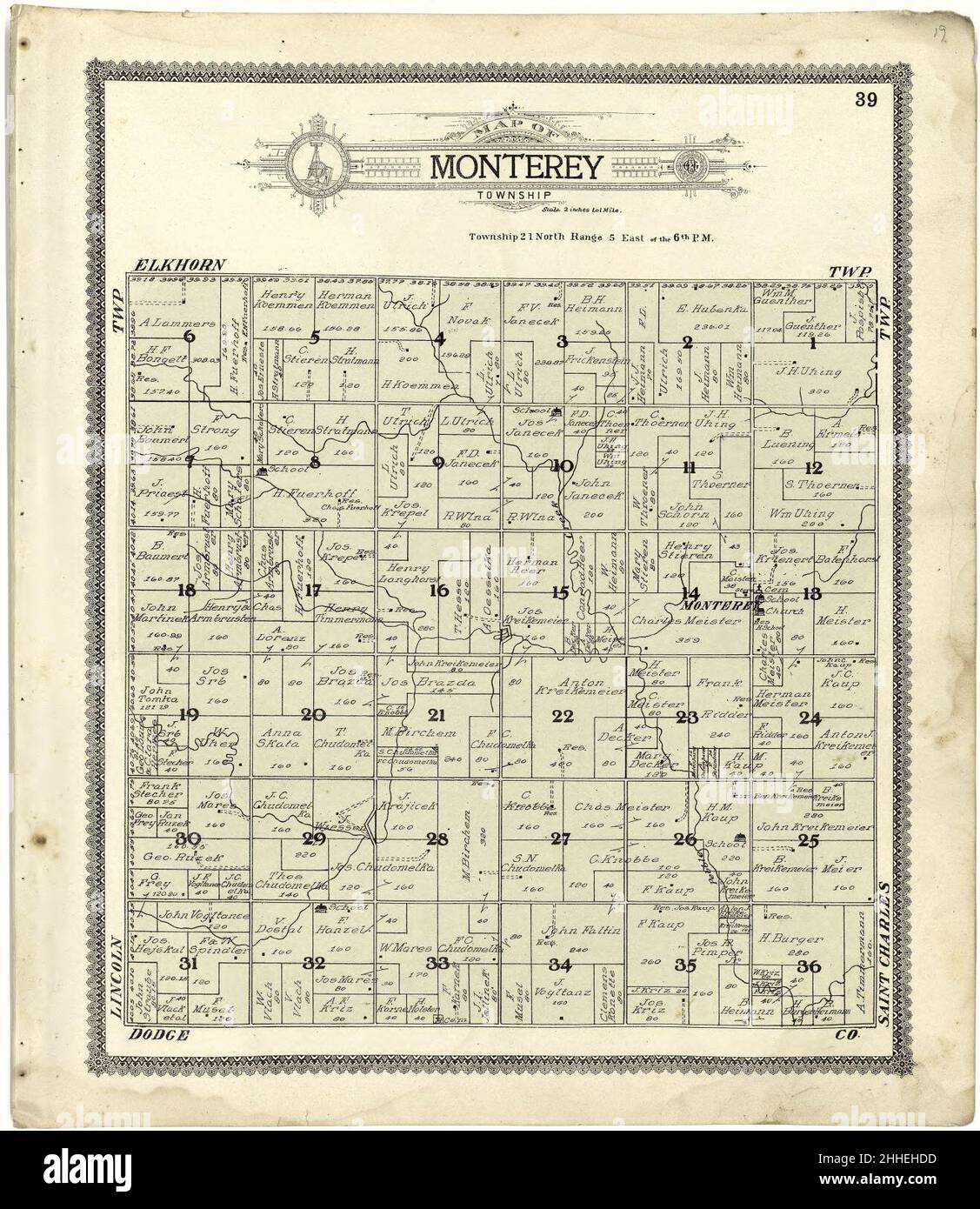 Standard atlas of Cuming County, Nebraska including a plat book of