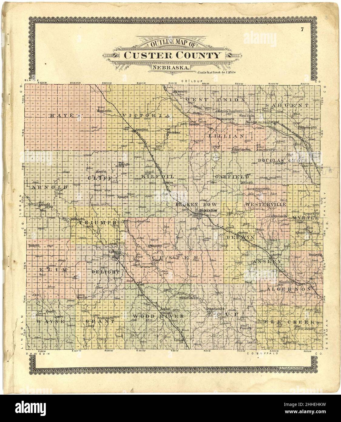 Standard atlas of Custer County, Nebraska including a plat book of